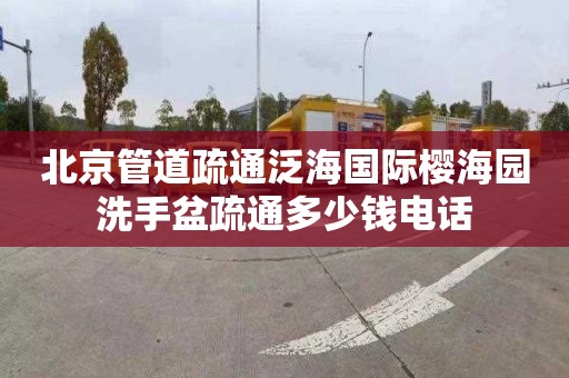 北京管道疏通泛海国际樱海园洗手盆疏通多少钱电话