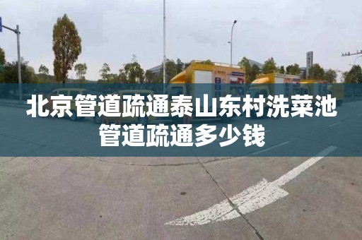 北京管道疏通泰山东村洗菜池管道疏通多少钱