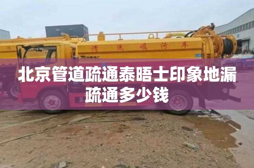 北京管道疏通泰晤士印象地漏疏通多少钱