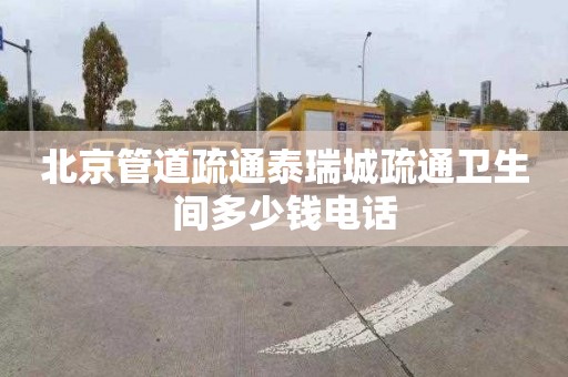 北京管道疏通泰瑞城疏通卫生间多少钱电话