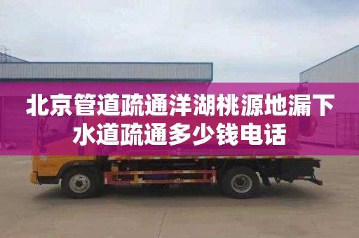 北京管道疏通洋湖桃源地漏下水道疏通多少钱电话