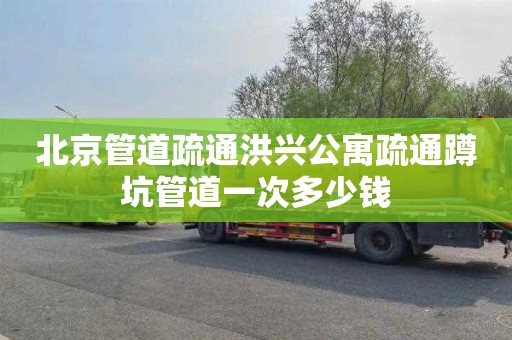 北京管道疏通洪兴公寓疏通蹲坑管道一次多少钱