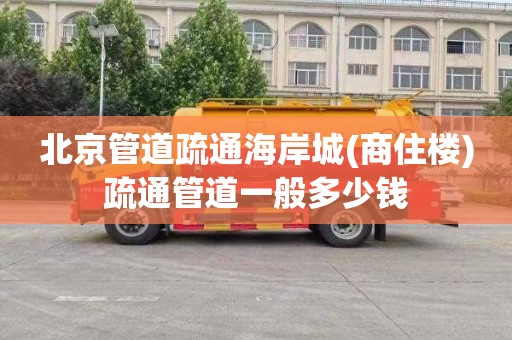 北京管道疏通海岸城(商住楼)疏通管道一般多少钱