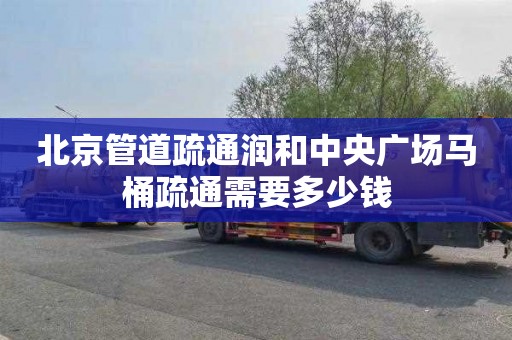 北京管道疏通润和中央广场马桶疏通需要多少钱