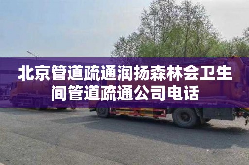 北京管道疏通润扬森林会卫生间管道疏通公司电话
