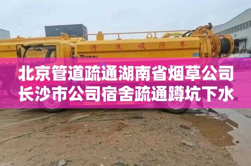 北京管道疏通湖南省烟草公司长沙市公司宿舍疏通蹲坑下水道电话是多少