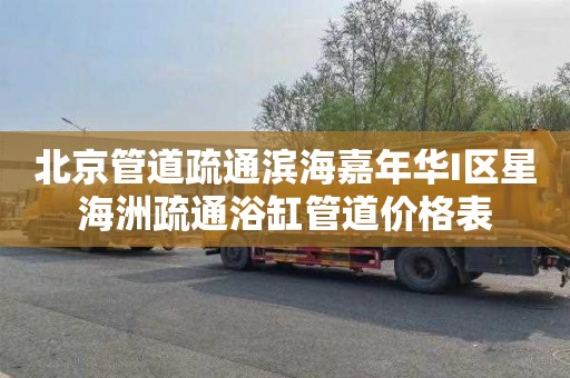 北京管道疏通滨海嘉年华I区星海洲疏通浴缸管道价格表