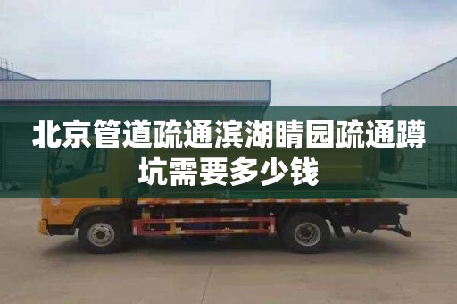 北京管道疏通滨湖睛园疏通蹲坑需要多少钱