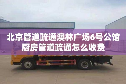 北京管道疏通澳林广场6号公馆厨房管道疏通怎么收费