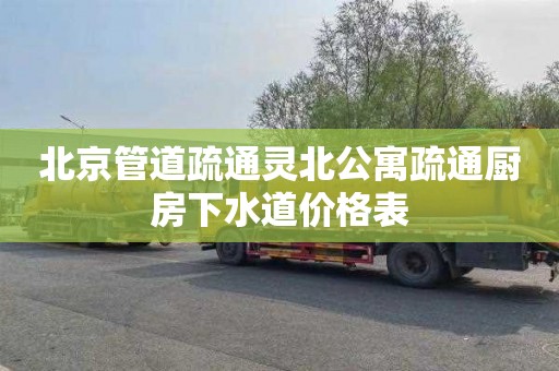 北京管道疏通灵北公寓疏通厨房下水道价格表