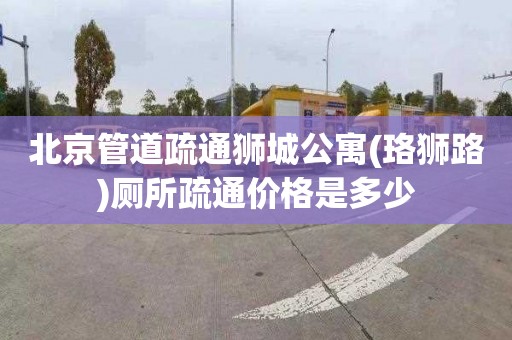 北京管道疏通狮城公寓(珞狮路)厕所疏通价格是多少