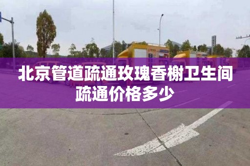 北京管道疏通玫瑰香榭卫生间疏通价格多少