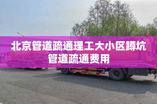 北京管道疏通理工大小区蹲坑管道疏通费用