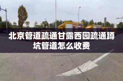 北京管道疏通甘露西园疏通蹲坑管道怎么收费