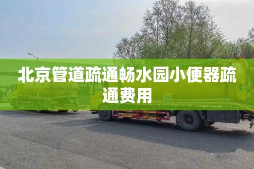 北京管道疏通畅水园小便器疏通费用