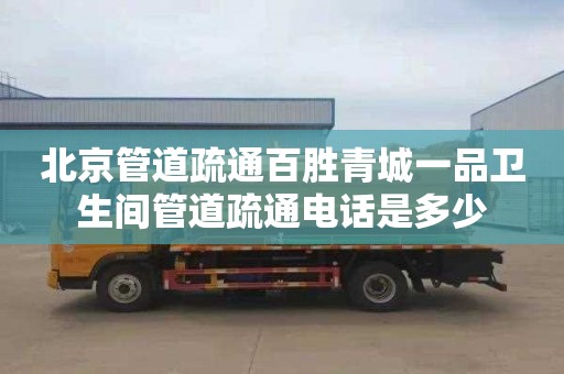 北京管道疏通百胜青城一品卫生间管道疏通电话是多少