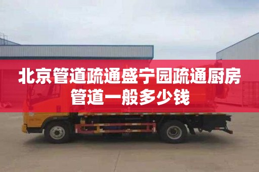 北京管道疏通盛宁园疏通厨房管道一般多少钱
