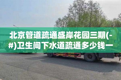 北京管道疏通盛岸花园三期(-#)卫生间下水道疏通多少钱一次
