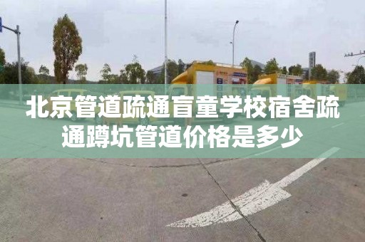 北京管道疏通盲童学校宿舍疏通蹲坑管道价格是多少