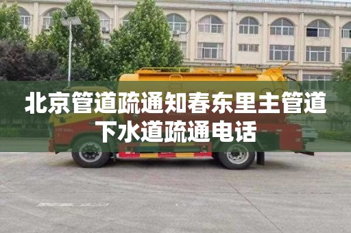 北京管道疏通知春东里主管道下水道疏通电话
