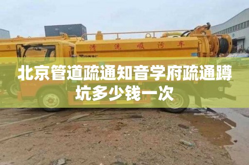 北京管道疏通知音学府疏通蹲坑多少钱一次
