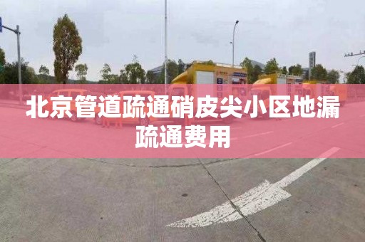 北京管道疏通硝皮尖小区地漏疏通费用