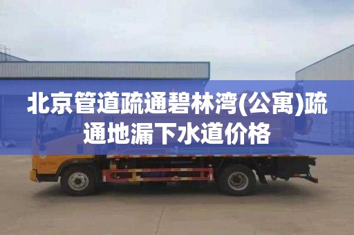 北京管道疏通碧林湾(公寓)疏通地漏下水道价格