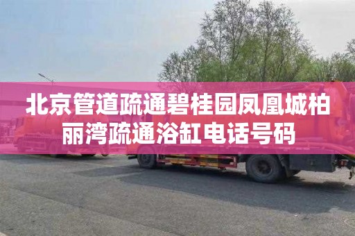 北京管道疏通碧桂园凤凰城柏丽湾疏通浴缸电话号码