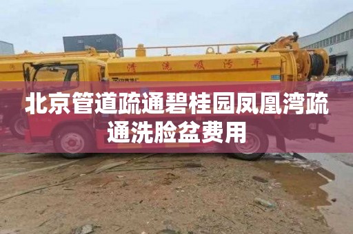 北京管道疏通碧桂园凤凰湾疏通洗脸盆费用