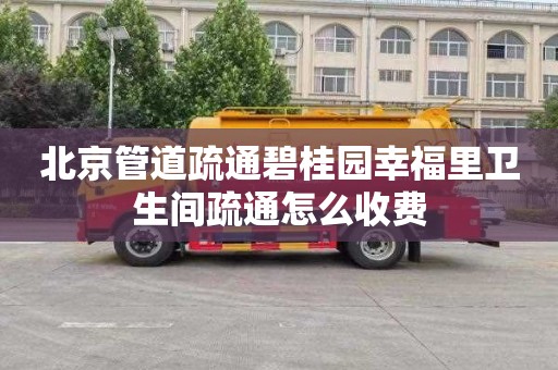 北京管道疏通碧桂园幸福里卫生间疏通怎么收费