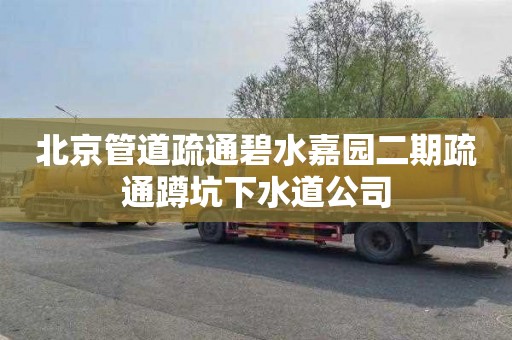 北京管道疏通碧水嘉园二期疏通蹲坑下水道公司