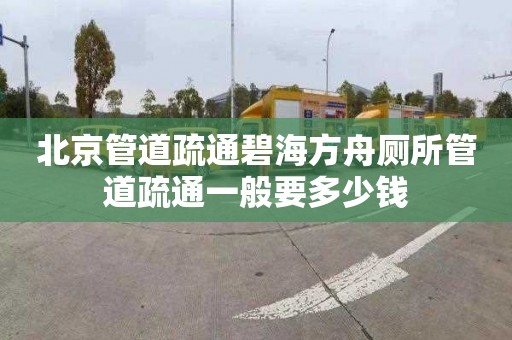 北京管道疏通碧海方舟厕所管道疏通一般要多少钱