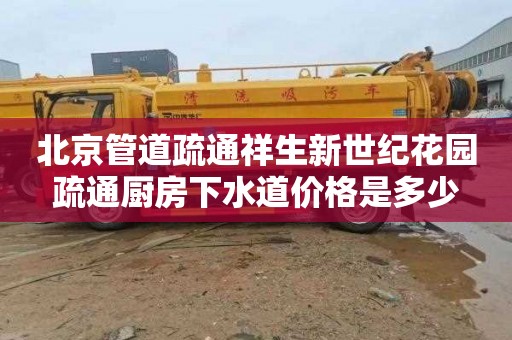 北京管道疏通祥生新世纪花园疏通厨房下水道价格是多少