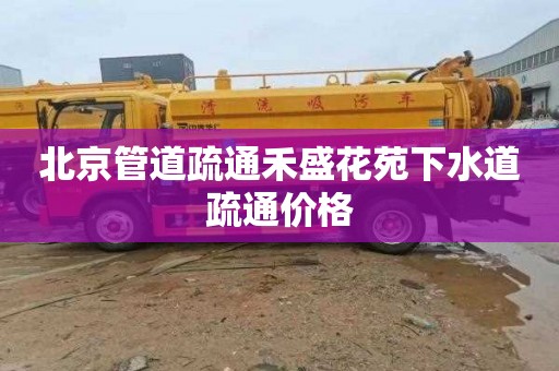 北京管道疏通禾盛花苑下水道疏通价格