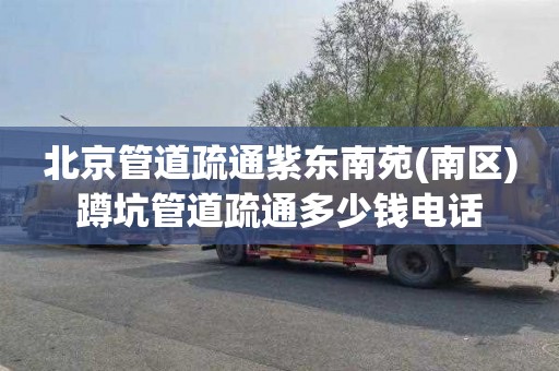 北京管道疏通紫东南苑(南区)蹲坑管道疏通多少钱电话