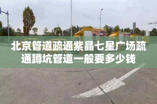 北京管道疏通紫晶七星广场疏通蹲坑管道一般要多少钱