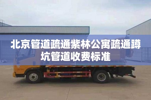 北京管道疏通紫林公寓疏通蹲坑管道收费标准