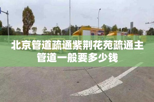 北京管道疏通紫荆花苑疏通主管道一般要多少钱