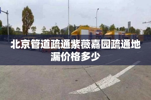 北京管道疏通紫薇嘉园疏通地漏价格多少