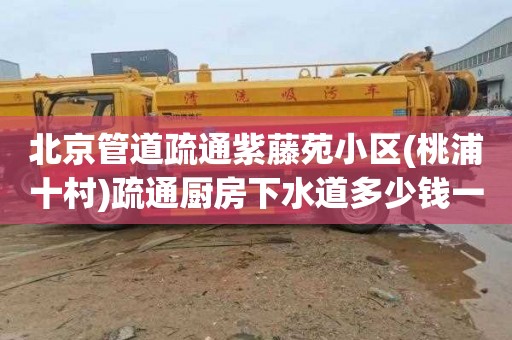 北京管道疏通紫藤苑小区(桃浦十村)疏通厨房下水道多少钱一次