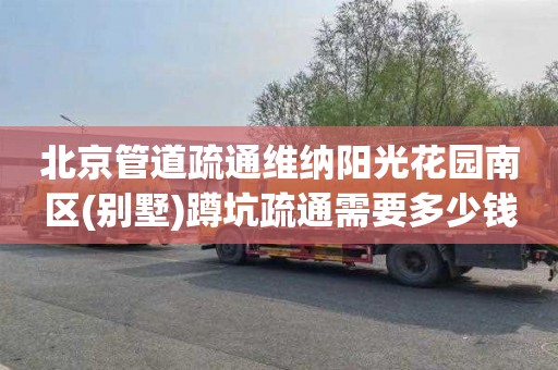 北京管道疏通维纳阳光花园南区(别墅)蹲坑疏通需要多少钱