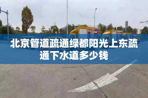 北京管道疏通绿都阳光上东疏通下水道多少钱