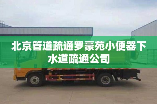 北京管道疏通罗豪苑小便器下水道疏通公司