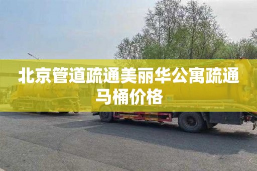 北京管道疏通美丽华公寓疏通马桶价格