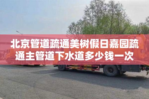 北京管道疏通美树假日嘉园疏通主管道下水道多少钱一次