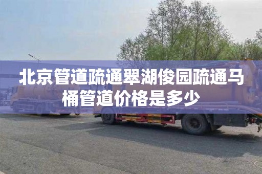 北京管道疏通翠湖俊园疏通马桶管道价格是多少