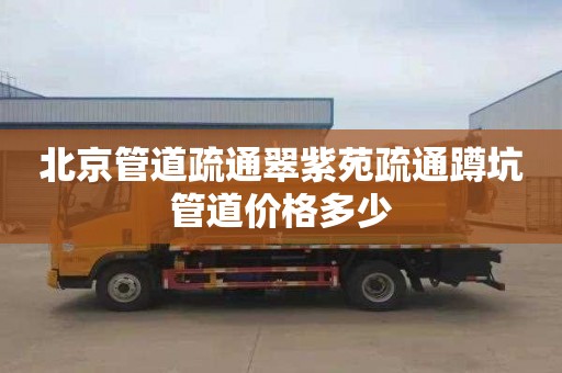 北京管道疏通翠紫苑疏通蹲坑管道价格多少