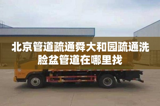 北京管道疏通舜大和园疏通洗脸盆管道在哪里找