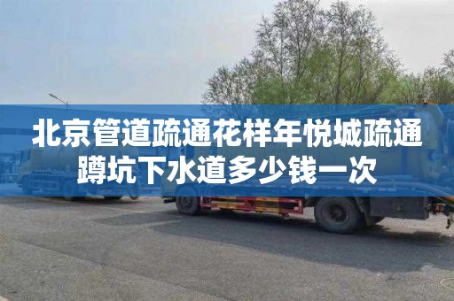 北京管道疏通花样年悦城疏通蹲坑下水道多少钱一次