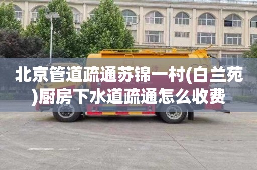 北京管道疏通苏锦一村(白兰苑)厨房下水道疏通怎么收费
